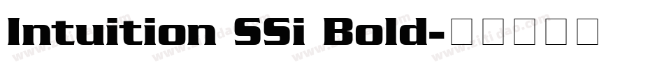 Intuition SSi Bold字体转换